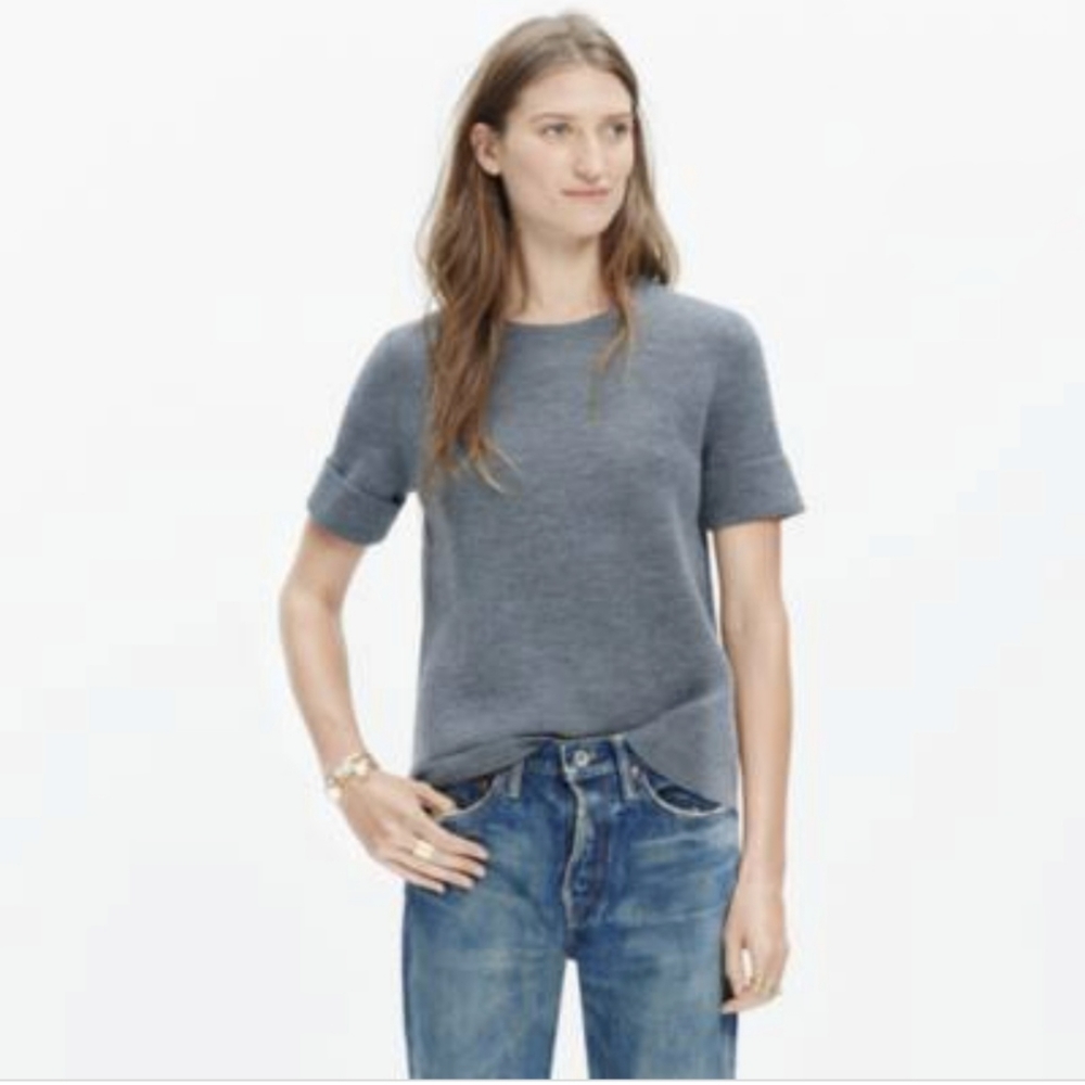 MADEWELL Short Sleeve Wool Blend Sweater